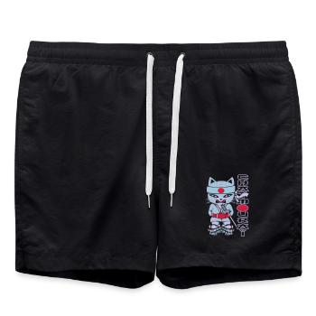 Chat mouraï flex - Badeshorts - Schwarz - Vorne - AI Model Male 185 light (185cm)