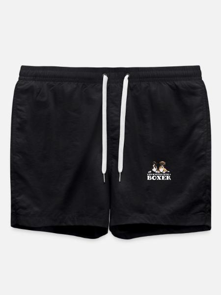 Boxer Dog Life Is Better With A Boxer - Swim Trunks - black