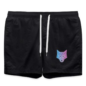 Galaktische Wolf - Badeshorts - Schwarz - Vorne - AI Model Male 185 light (185cm)