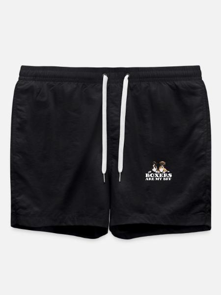 Boxer Dog Boxers Are My BFF - Swim Trunks - black