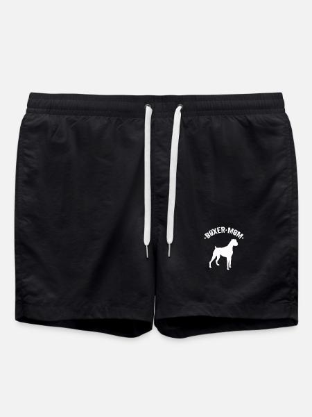 Boxer Dog Womens Boxer Mom - Swim Trunks - black