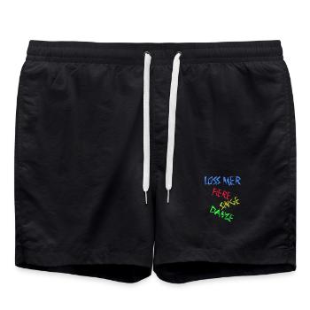 Loss mer fiere singe danze - Célébrer Danser - Short de bain - noir - Devant - AI Model Male 185 light (185cm)