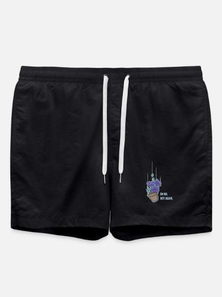 Thoughts of a falling bowl of petunias - Swim Trunks - black