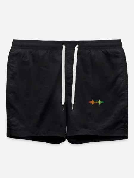 One Love Rainbow Soundwave - Swim Trunks - black