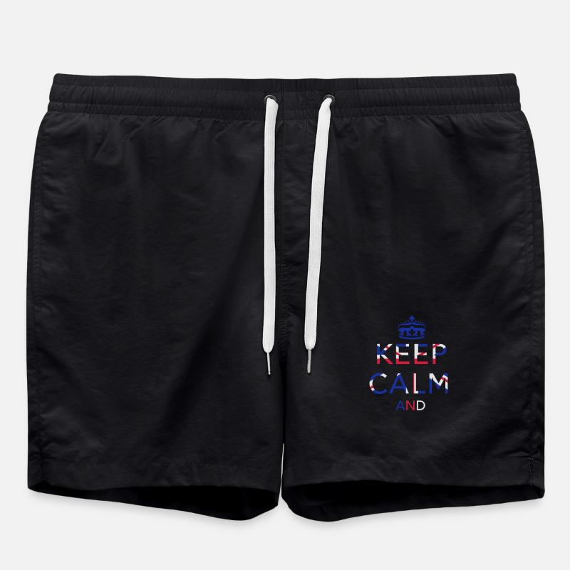 Keep calm... Union Jack - Short de bain - noir