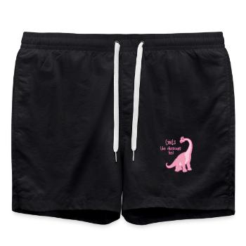 dinosaur - Swim Trunks - black - Front - AI Model Male 185 light (185cm)