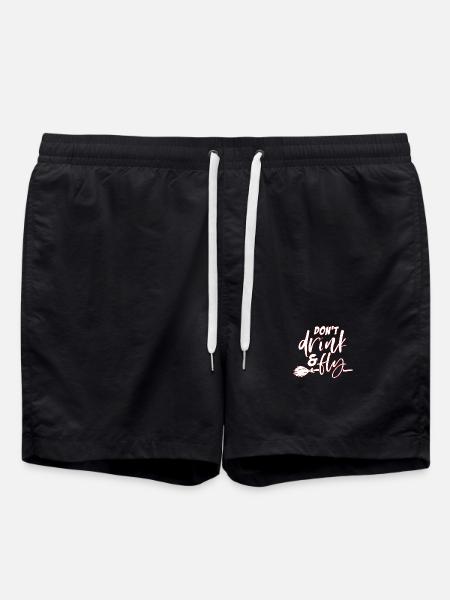 Halloween witches broom - Swim Trunks - black