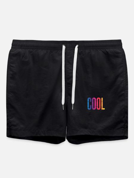 COOL Gradient Wood Text - Swim Trunks - black
