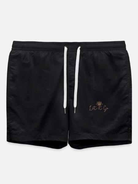 Yoga meditation Buddhism inspirational - Swim Trunks - black