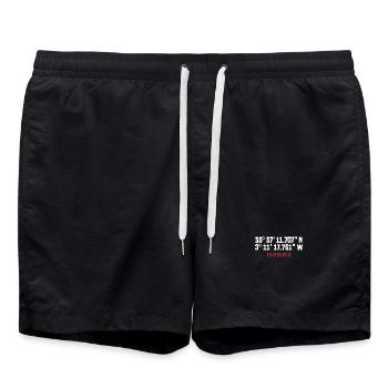 Édimbourg – Coordonnées & style urbain - Short de bain - noir - Devant - AI Model Male 185 light (185cm)