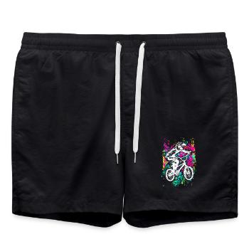 BMX vélo | Roue BMX | Cool BMX | BMX Cadeau - Short de bain - noir - Devant - AI Model Male 185 light (185cm)