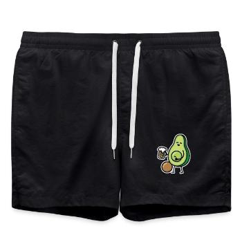 Cadeau drôle de buveur de bière drôle de ventre de bière d'avocat - Short de bain - noir - Devant - AI Model Male 185 light (185cm)