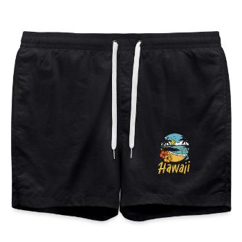 Hawaii Surfing Summer - Swim Trunks - black - Front - AI Model Male 185 light (185cm)