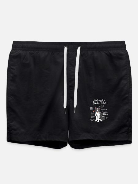 Border Collie - Badeshorts - Schwarz