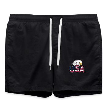 USA Adler - Badeshorts - Schwarz - Vorne - AI Model Male 185 light (185cm)