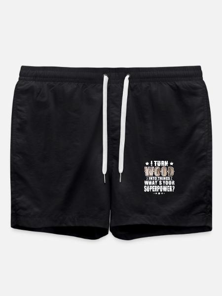 Wood - Swim Trunks - black