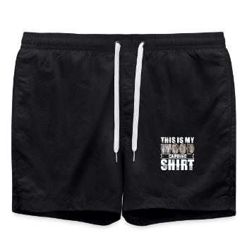 Holzschnitzen - Badeshorts - Schwarz - Vorne - AI Model Male 185 light (185cm)