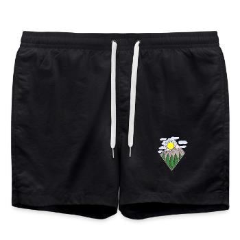 Randonneur en montagne - Short de bain - noir - Devant - AI Model Male 185 light (185cm)