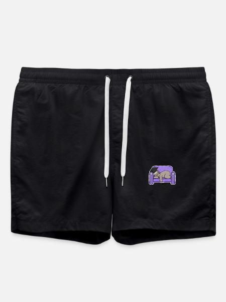 Sloth student funny - Swim Trunks - black