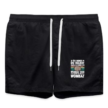 Wombat - Badeshorts - Schwarz - Vorne - AI Model Male 185 light (185cm)