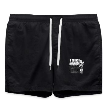 Pompier Papa - Short de bain - noir - Devant - AI Model Male 185 light (185cm)
