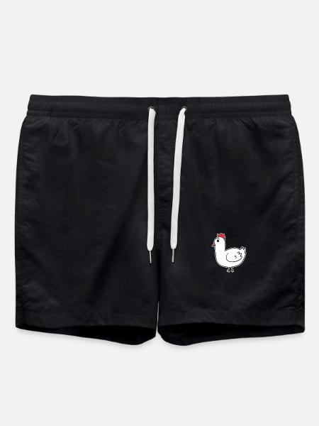 Hahn Huhn - Badeshorts - Schwarz