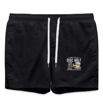 Disc Golf - Short de bain - noir - Devant - AI Model Male 185 light (185cm)