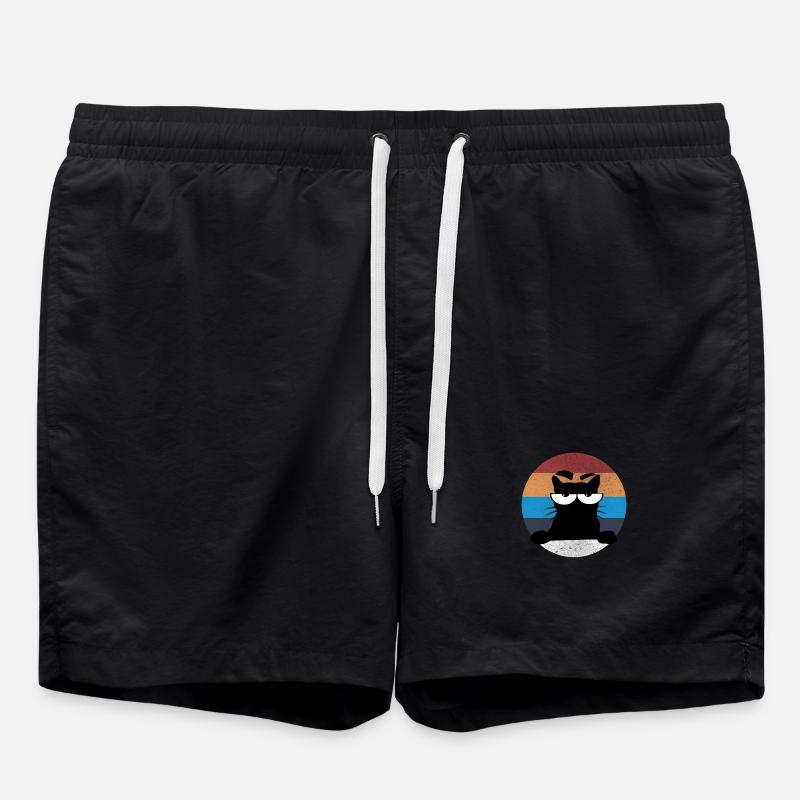 Grumpy Katze - Swim Trunks - black