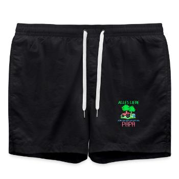 Vatertag - erster Vatertag Shirt - Badeshorts - Schwarz - Vorne - AI Model Male 185 light (185cm)