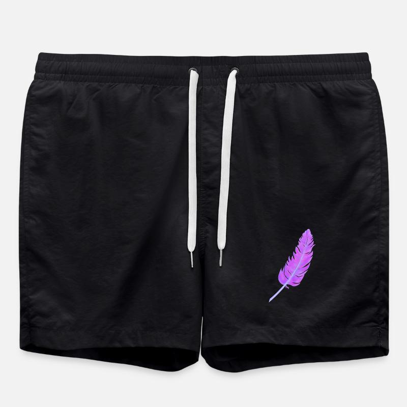Feder - Badeshorts - Schwarz
