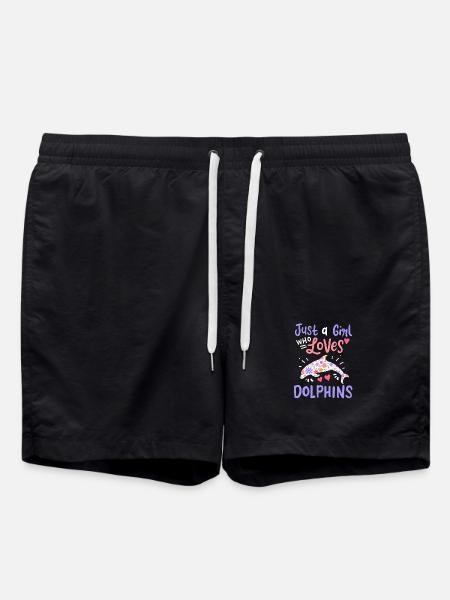 Dolphin Dolphin Lovers - Swim Trunks - black