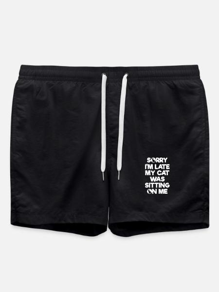 Cat Kitten - Swim Trunks - black