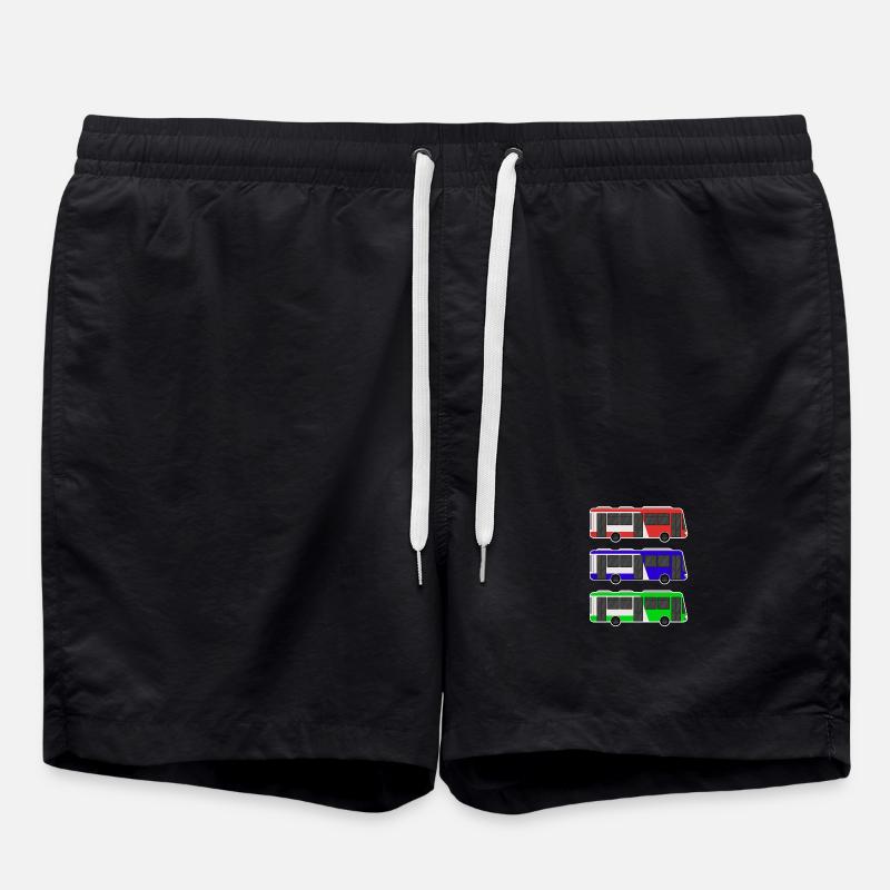 bus - Swim Trunks - black