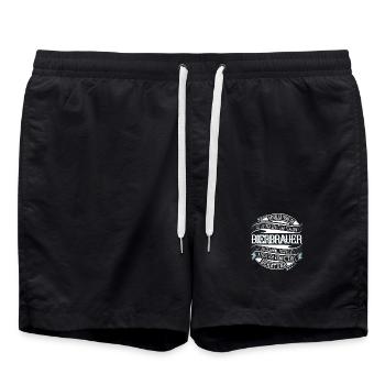 Bierbrauer - Badeshorts - Schwarz - Vorne - AI Model Male 185 light (185cm)