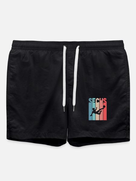 Fußball 6 Jahre Kindergeburtstag - Badeshorts - Schwarz
