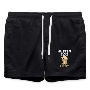 Je M'en Fous Je Suis Une Loutre Cadeau - Short de bain - noir - Devant - AI Model Male 185 light (185cm)