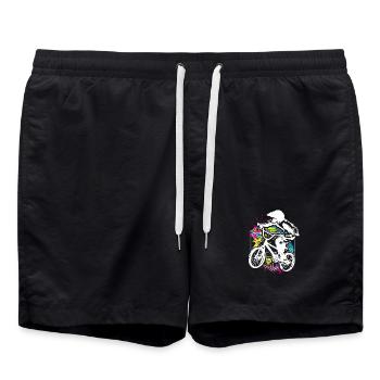 Vélo Bmx coloré - Vélo Bmx coloré - Coloré - Short de bain - noir - Devant - AI Model Male 185 light (185cm)