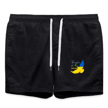Freedom for Ukraine - Swim Trunks - black - Front - AI Model Male 185 light (185cm)