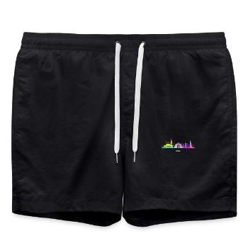Kiel Skyline Bunt Kiel Allemagne du Nord - Short de bain - noir - Devant - AI Model Male 185 light (185cm)