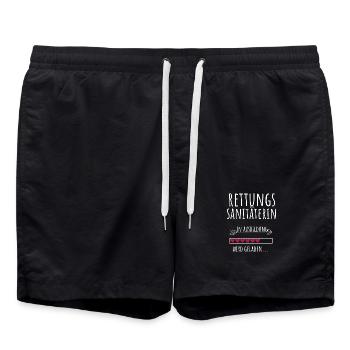 Rettungssanitäterin in Ausbildung Geschenk - Badeshorts - Schwarz - Vorne - AI Model Male 185 light (185cm)