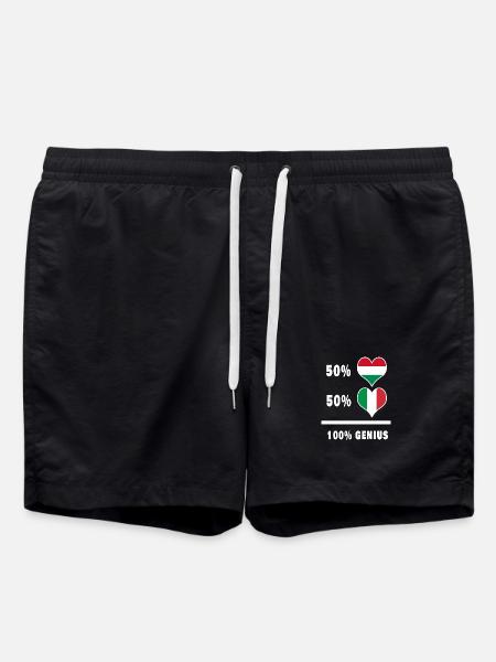 Italy and Hungary genius / present - Swim Trunks - black