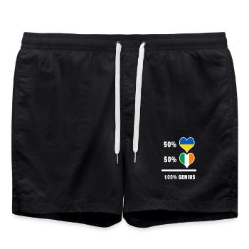 L'Irlande et l'Ukraine - Short de bain - noir - Devant - AI Model Male 185 light (185cm)