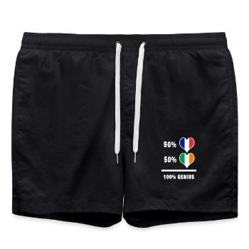 France et Irlande Génie / Présent - Short de bain - noir - Devant - AI Model Male 185 light (185cm)