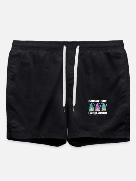 Gnome One Fights Suicide Prevention - Swim Trunks - black