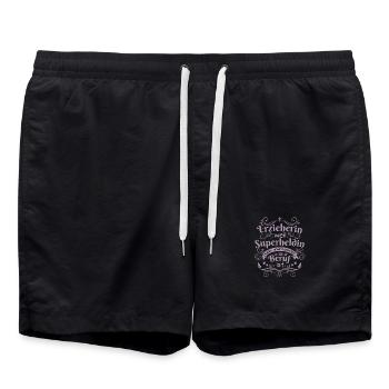 Erzieherin geschenkideen - Badeshorts - Schwarz - Vorne - AI Model Male 185 light (185cm)