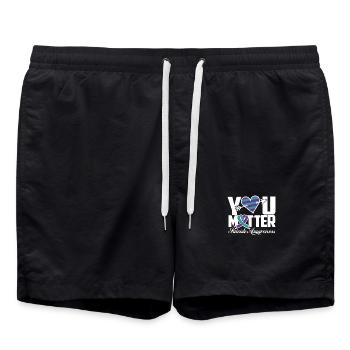 Sensibilisation au suicide Vous comptez - Short de bain - noir - Devant - AI Model Male 185 light (185cm)