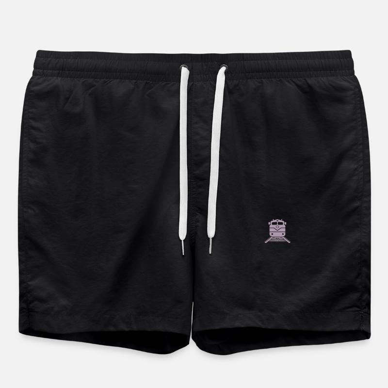 Train Train Driver Design - Swim Trunks - black