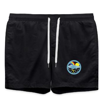 Après la pluie vient le soleil - Short de bain - noir - Devant - AI Model Male 185 light (185cm)