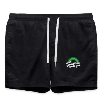 Regenbogen Mental Health Tomorrow Needs - Badeshorts - Schwarz - Vorne - AI Model Male 185 light (185cm)