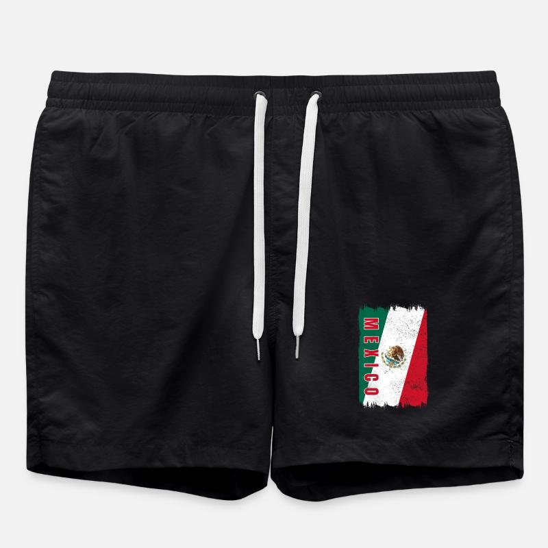 Mexiko Flagge - Badeshorts - Schwarz
